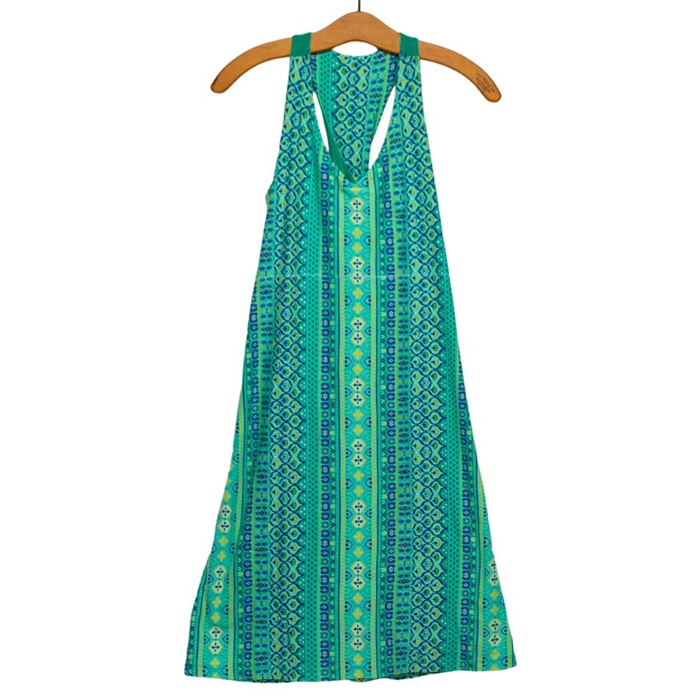 Women's Small KUHL Green Reversible Cotton Blend Sleeveless Dress
